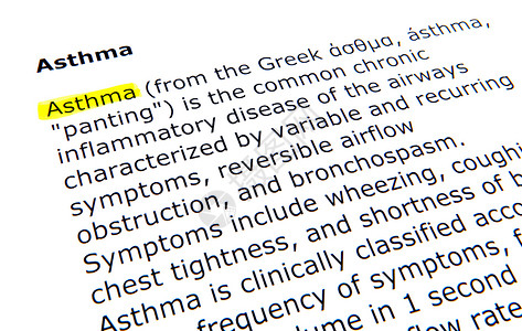 哮喘黄色宏观学习智慧字典水平教科书训练打印教练背景图片