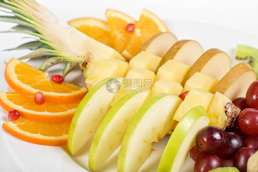 水果杂闭营养小吃收藏香蕉饮食柚子维生素叶子奇异果团体图片