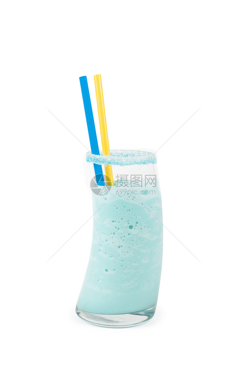 蓝色鸡尾酒水果食物椰子橙子饮料管道温度牛奶果汁奶油图片