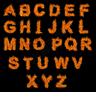 火热招生中字体一套火焰字母表背景