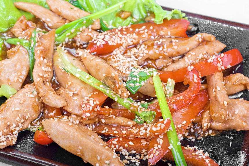 中华沙拉菜单蔬菜太阳午餐晴天桌子美食饮食火焰环境图片