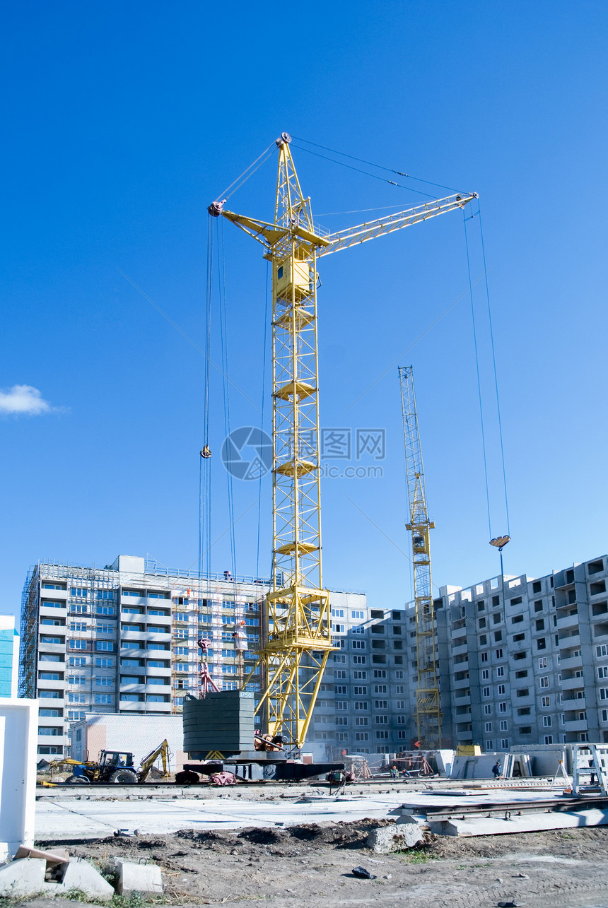 建筑物商业窗户财产建筑学住宅摩天大楼起重机框架生长工程图片