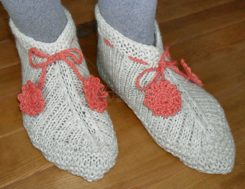 手织女性拖鞋袜子女士衣服手工图片