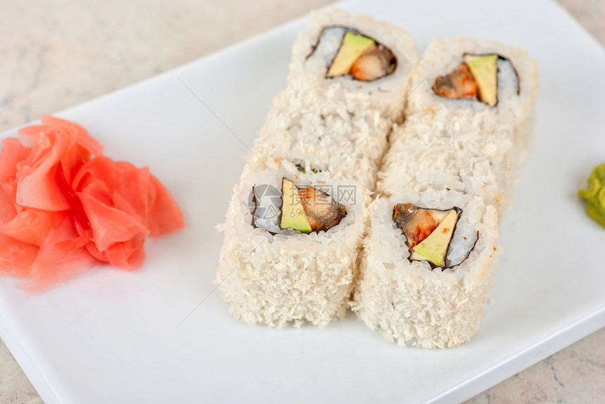 寿司用餐美味午餐海藻黄瓜盘子重量蔬菜饮食异国图片