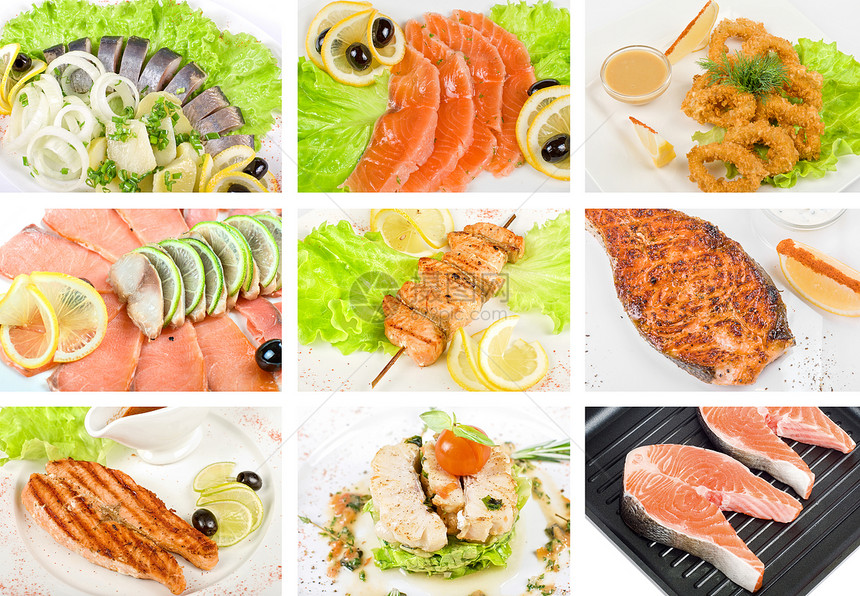 鱼套鱼乌贼胡椒鲱鱼熏制鳟鱼盐渍美食贝类海鲜蔬菜图片