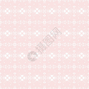 无缝裁缝花类模式墙纸条纹粉色创造力叶子白色绘画插图装饰背景图片