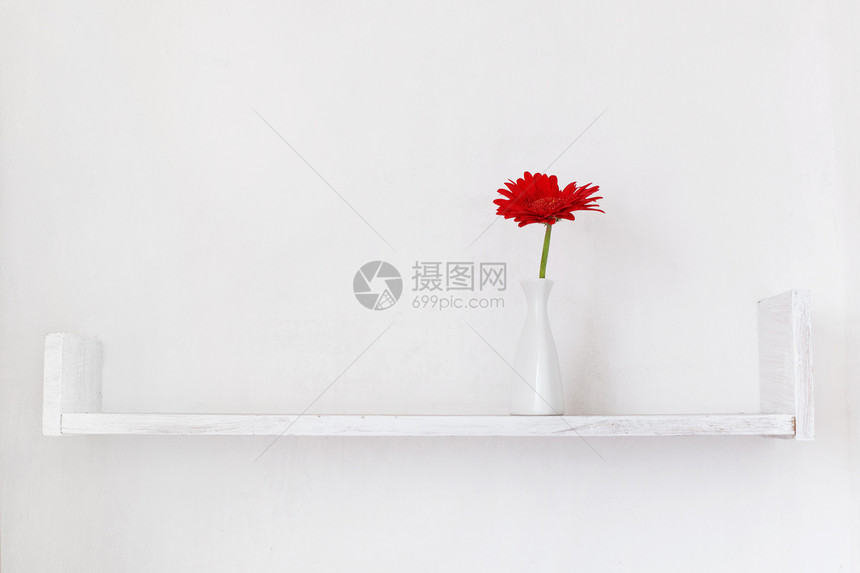 装饰架架贮存房间创造力红色白色格柏架子制品花瓶陶瓷图片