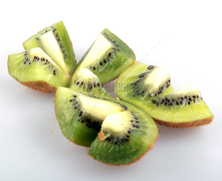 Kiwi 水果小吃情调热带饮食种子异国食物果汁奇异果宏观图片