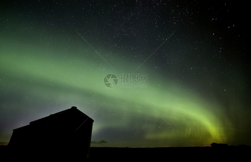 加拿大 萨斯喀彻温省星星磁层天文学场地天空绿色粒子宇宙北极星北极光图片