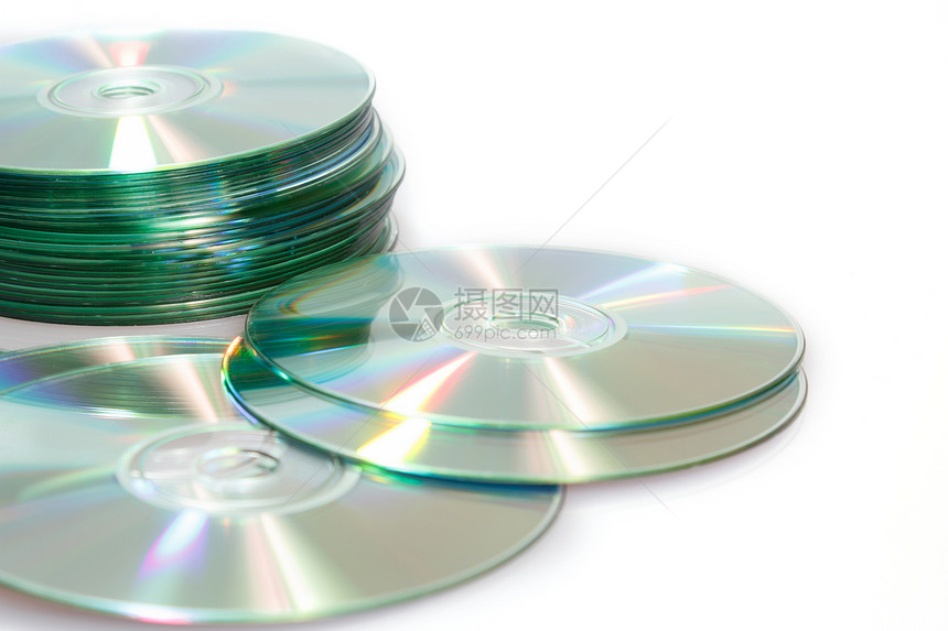 白色背景上的CD Cd 光盘图片