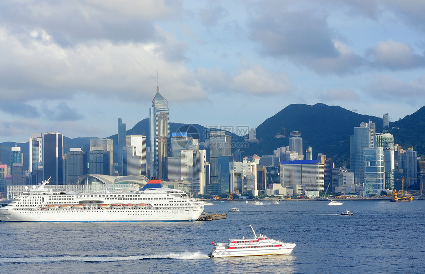 香港海港旅游文化晴天城市市中心天空商业海洋建筑旅行图片