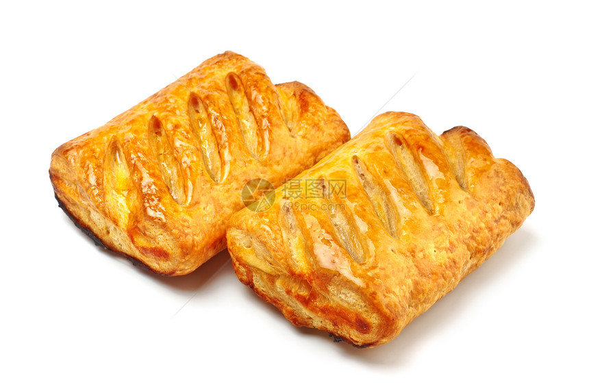 两个新鲜馅饼包子饼干面包小吃食物零食油炸照片餐巾竹子图片