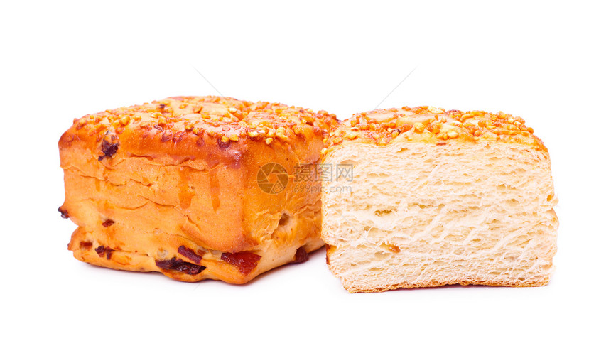 带芝麻的面包面包杂货店食物宏观面粉包子糕点釉面白色营养产品图片