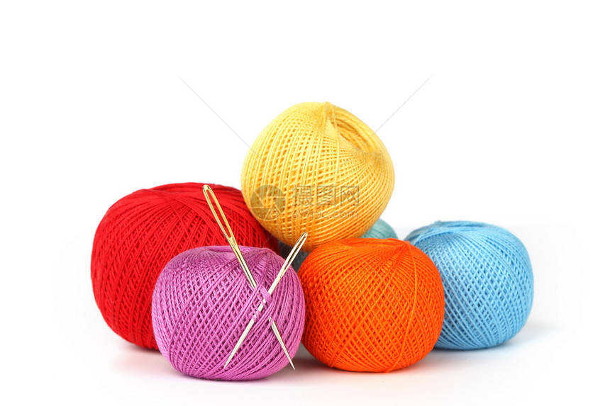 单线线手工女孩编织针织织物缝纫材料爱好宏观绳索图片