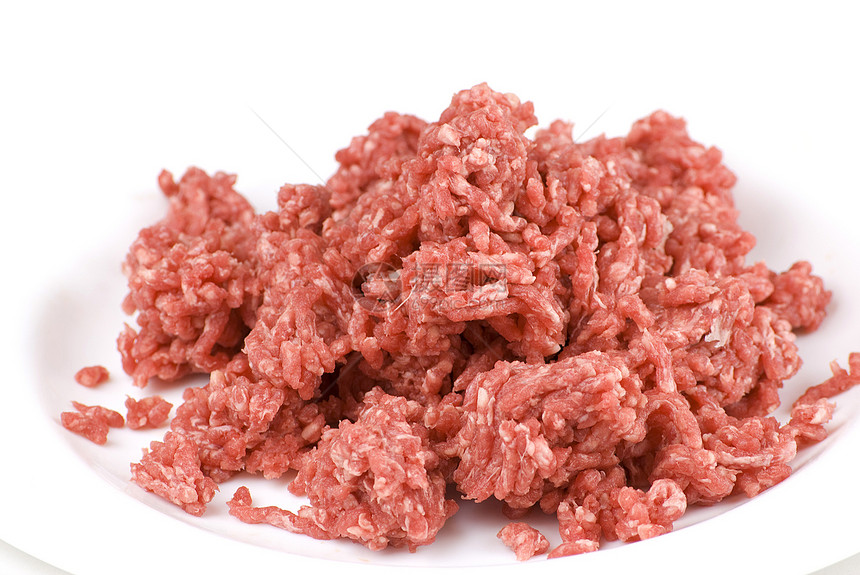 牛肉薄粉食物饮食倾斜营养地面厨房盘子杂货白色烹饪图片