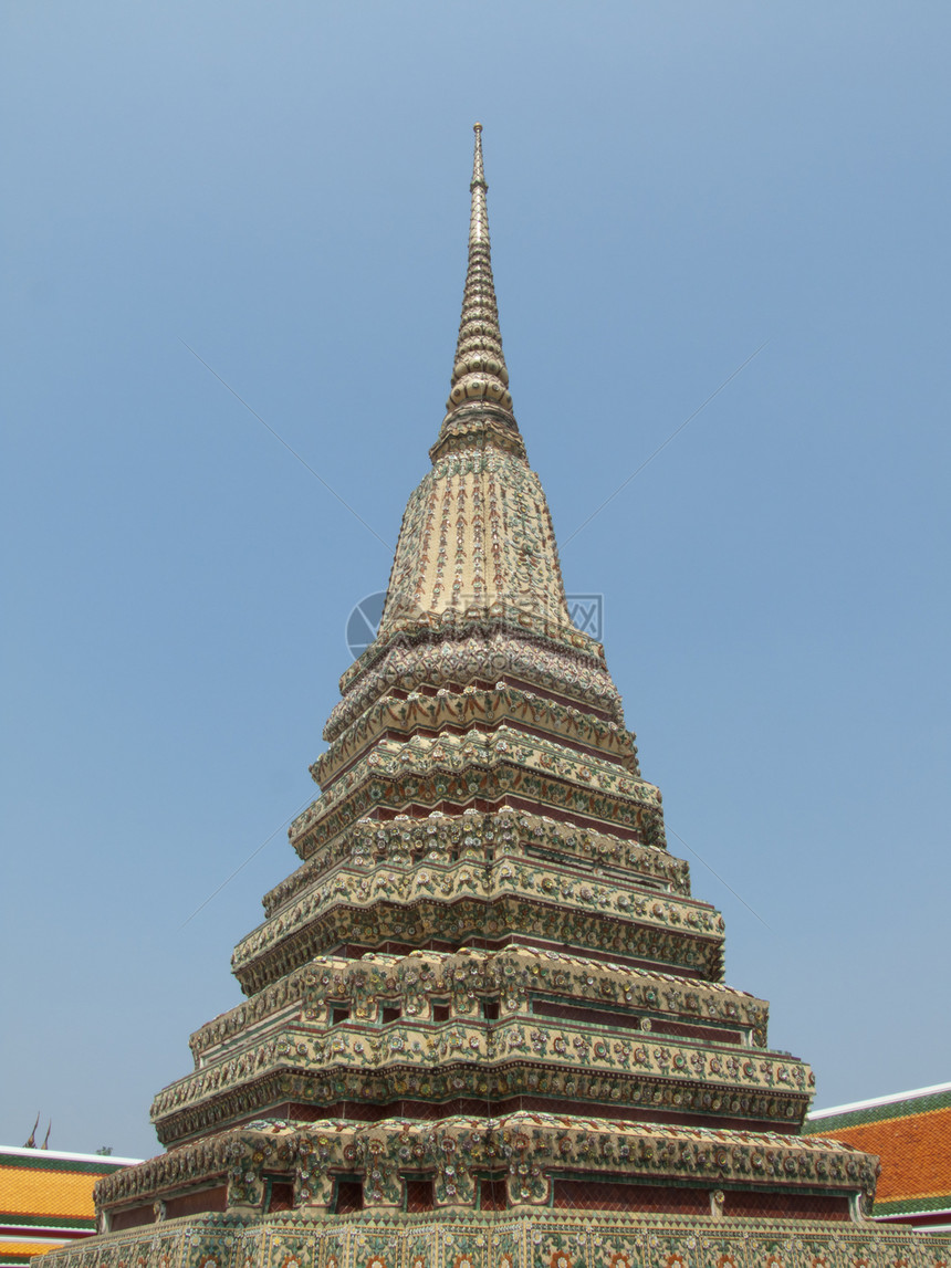 泰国寺庙的佛教和泰国艺术风格星星建筑教会建筑学文化佛教徒信仰金子辐射雕像图片