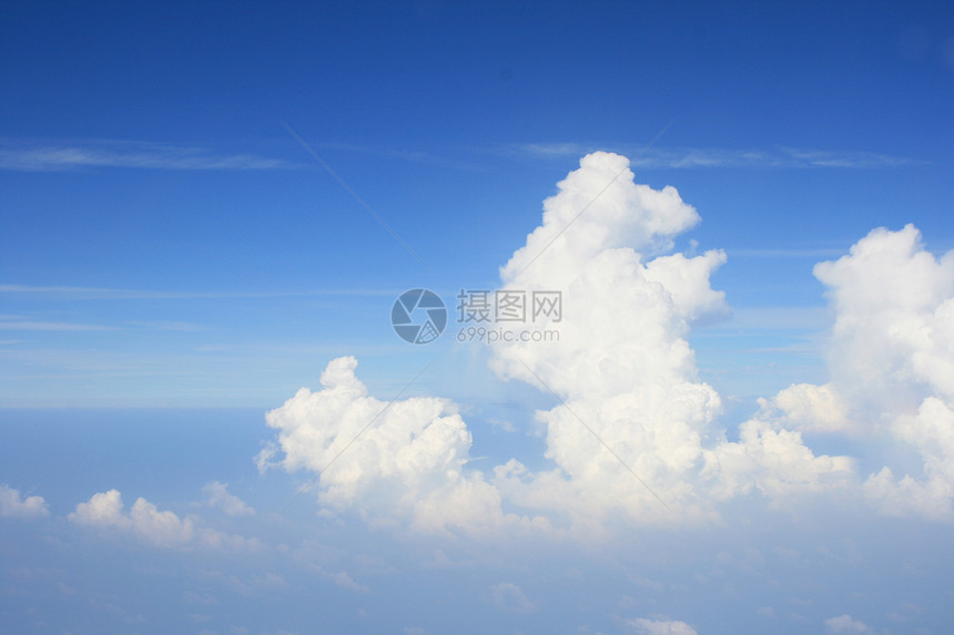 天云和云天堂云景编队积雨蓝色白色天气阳光天空图片