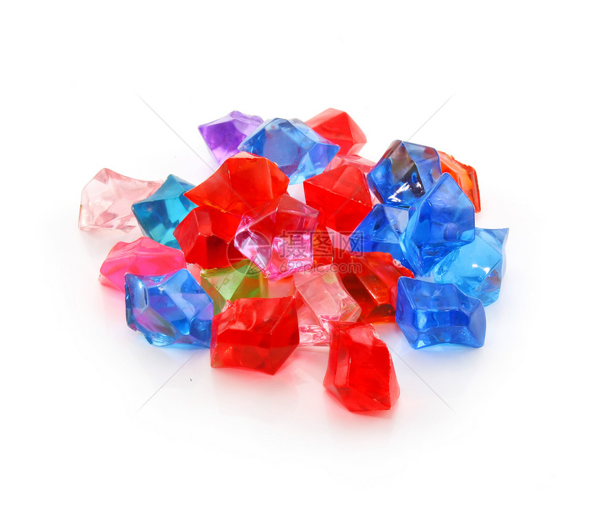 孤立的彩色各类宝石岩石宝藏钻石红宝石反射蓝宝石财富礼物蓝色魅力图片