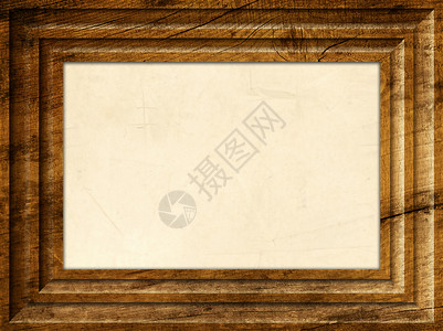 木制框风格装饰空白边界框架棕色矩形木头相框古董背景图片