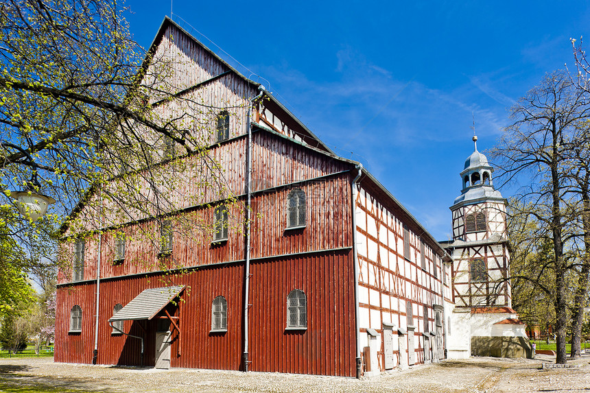 波兰西里西亚贾沃尔的木制教堂教会景点历史性世界历史木结构建筑世界遗产结构旅行图片