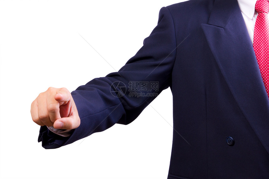男商务人士用手指着手指拇指身体帮助解决方案男人手臂男性问候语数数白色图片