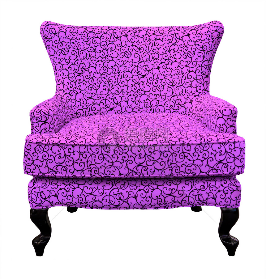 紫色沙发隔离奢华座位家具蓝色装饰衣服装潢风格雕刻椅子图片