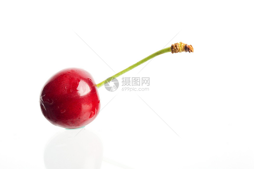 白色的红樱桃健康食物水果红色图片
