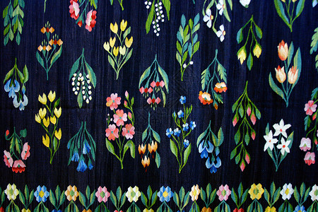 传统的罗马尼亚地毯纹理背景图片