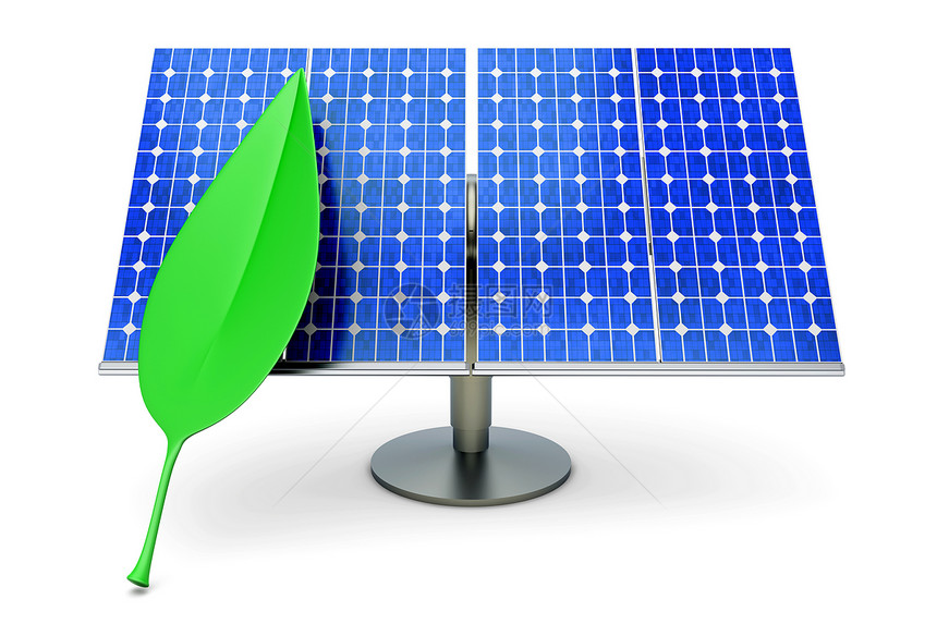 生态能源插图叶子太阳能板生长太阳植物环境控制板技术光伏图片