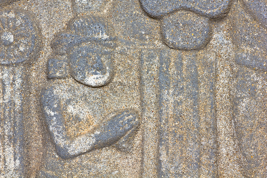 雕刻在寺庙墙上的土著艺术反射故事文化模具传统手工风格雕塑宗教窗户图片