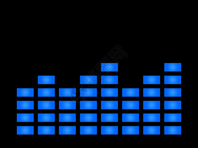音乐声波黑色图表插图海浪波长蓝色图形化技术酒吧均衡器背景图片