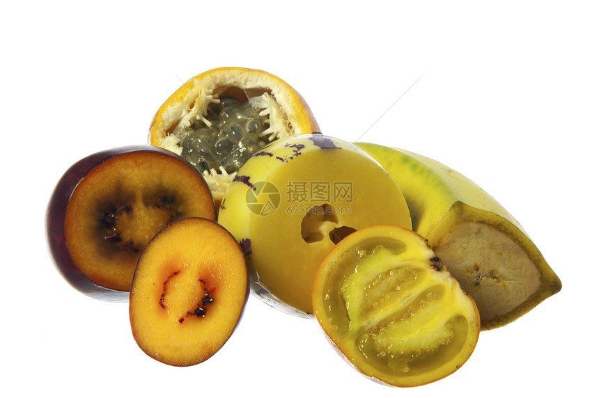 白色背景的热带果实分类群饮食异国营养甜点水果情调飞机图片