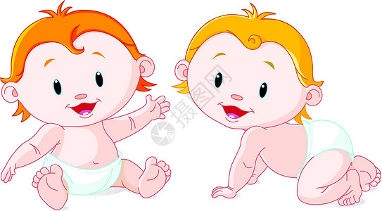 甜甜双胞胎乐趣儿童水平喜悦快乐童年孩子插图尿布双胞胎背景图片