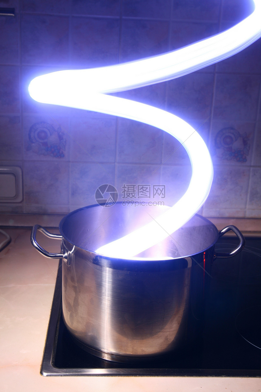 魔术锅烹饪压力锅魔法平底锅房子炊具白色压力蒸汽厨房图片