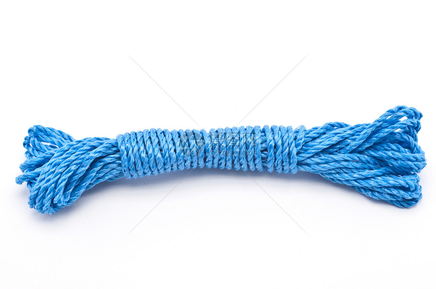 蓝绳棉布环形尼龙领带绳索线程细丝线圈图片
