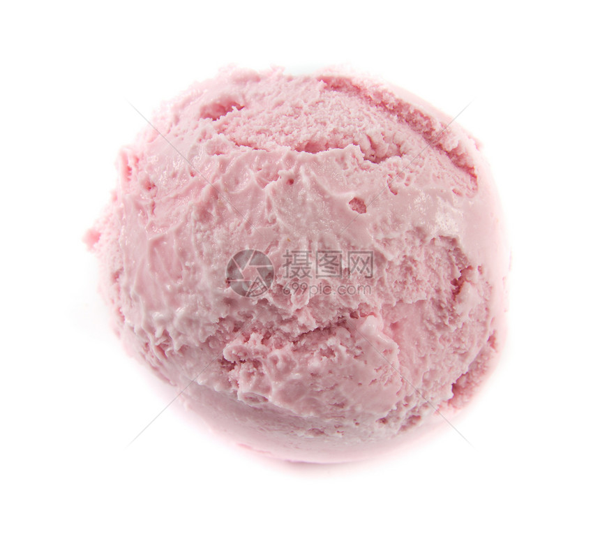 草莓冰淇淋球图片