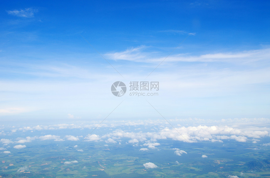 蓝蓝天空天气蓝色阳光天堂美丽气象柔软度臭氧场景白色图片