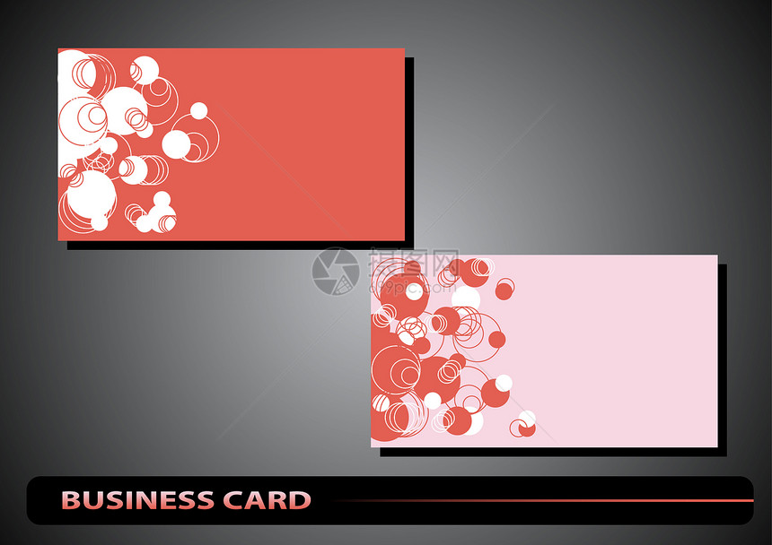 名片名卡圆圈创造力空白办公室公司商业横幅广告红色图片
