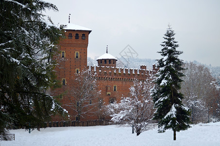 瓦伦蒂诺城堡老的复古的高清图片