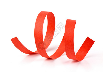 红丝带标签曲线红色庆典螺旋包装背景图片