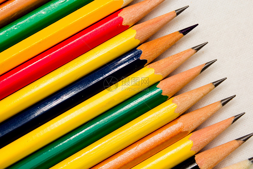 笔的颜色红色黄色蓝色补给品店铺学校绿色办公室图片