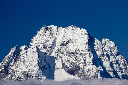 雪覆盖峰背景图片