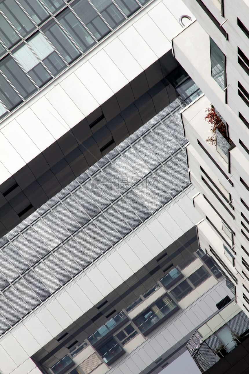 现代建筑几何反射城市建筑学玻璃白色几何学窗户艺术房子办公室图片