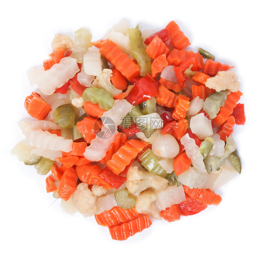 混合蔬菜沙拉宏观芹菜绿色橙子萝卜胡椒盘子美食食物图片