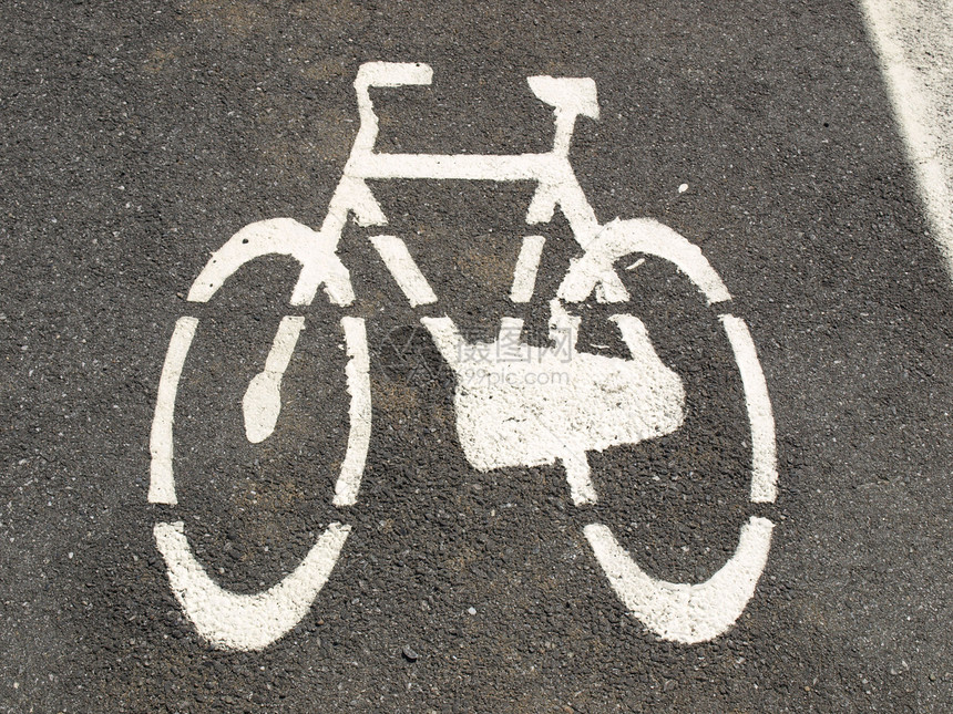 自行车车道标志信号运输模版驾驶交通白色黑色过境图片