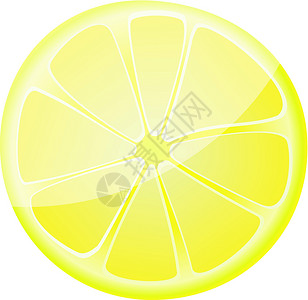 黄色柠檬矢量图像柠檬片插画