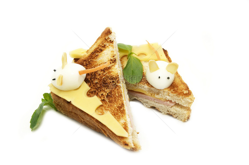 配奶酪的三明治火腿饮食早餐蔬菜素食者食物叶子小吃晚餐图层图片