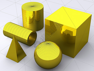 立体圆柱球插图3d 原始材料 盒子 球体 圆柱 立体 管和金字塔背景