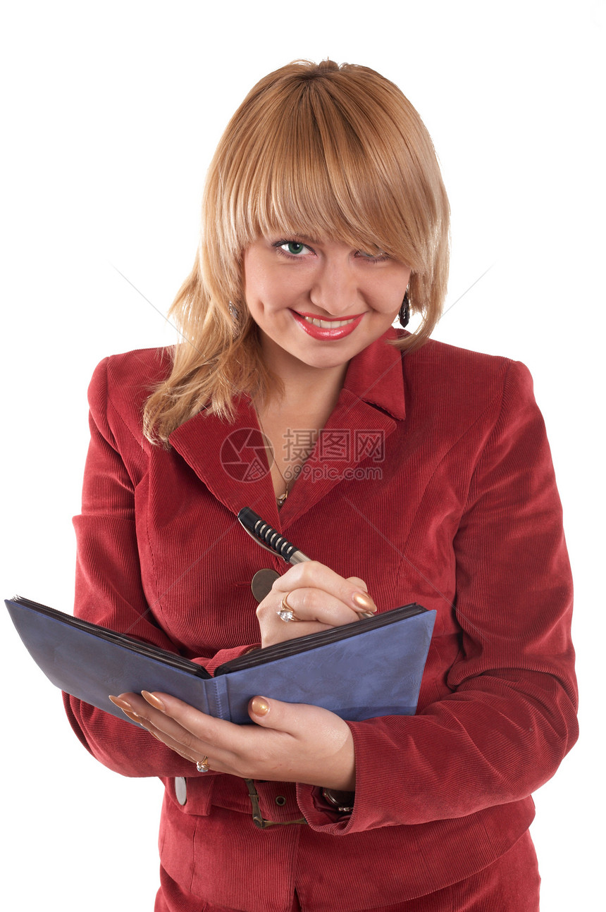 商业女商务人士检查办公室夹克商务服务笔记雇主套装秘书女性图片