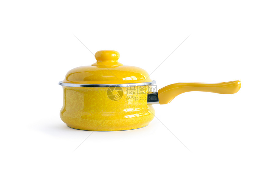 黄香炖锅餐具厨房对象沙锅饮食黄色用具烹饪设备图片
